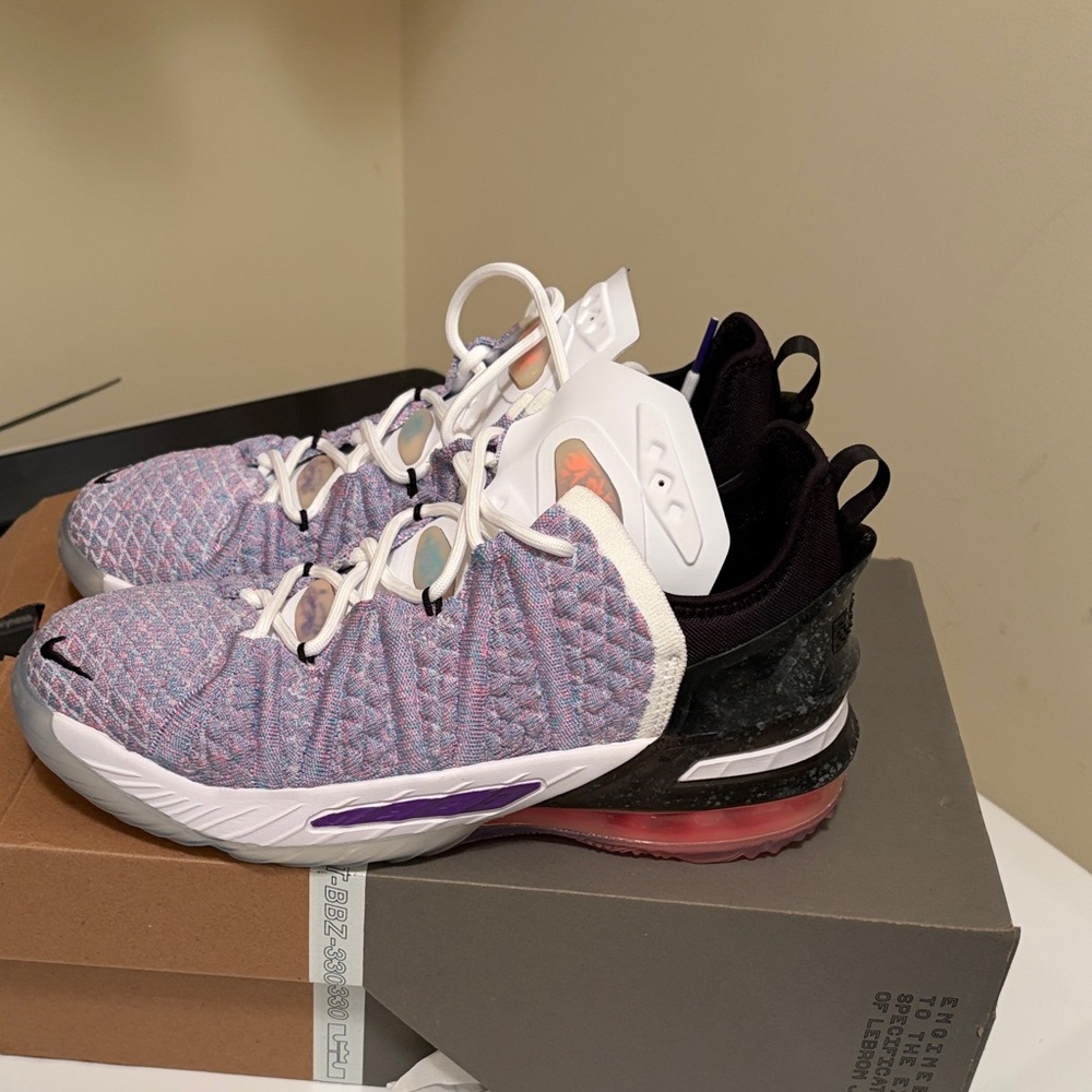 Kids Sneakers with Purple and Black Accents